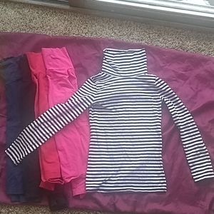 Girls bundle long sleve turtle neck lot size 7)